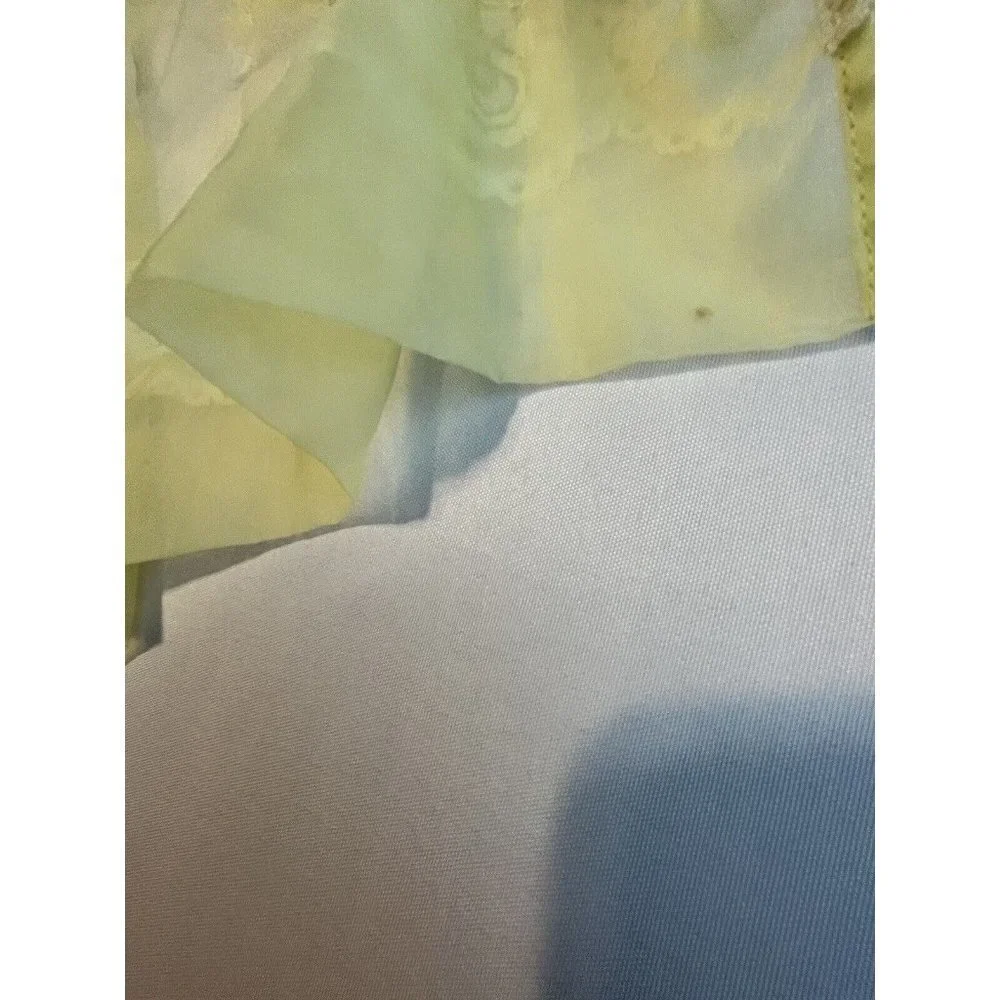 FEMENINE FLIRTY NWT *READ* Vintage Apron Organza SHEER YELLOW Dacron Fairwoven - Picture 10 of 11